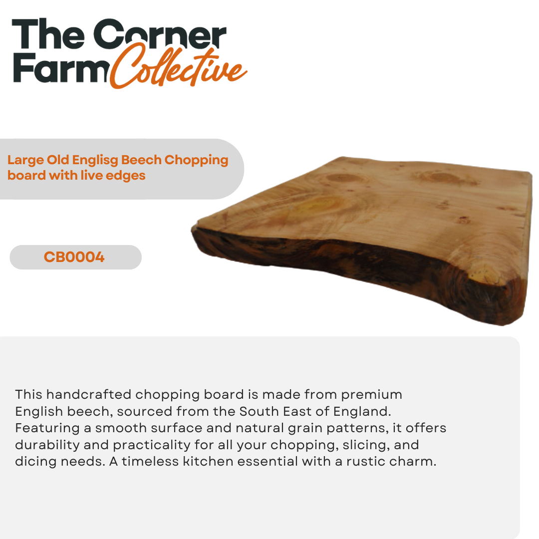 Large Old Englisg Beech Chopping board with live edges
