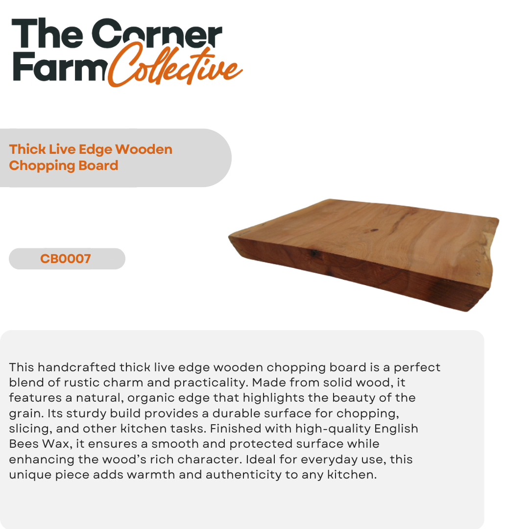Thick Live Edge Wooden Chopping Board