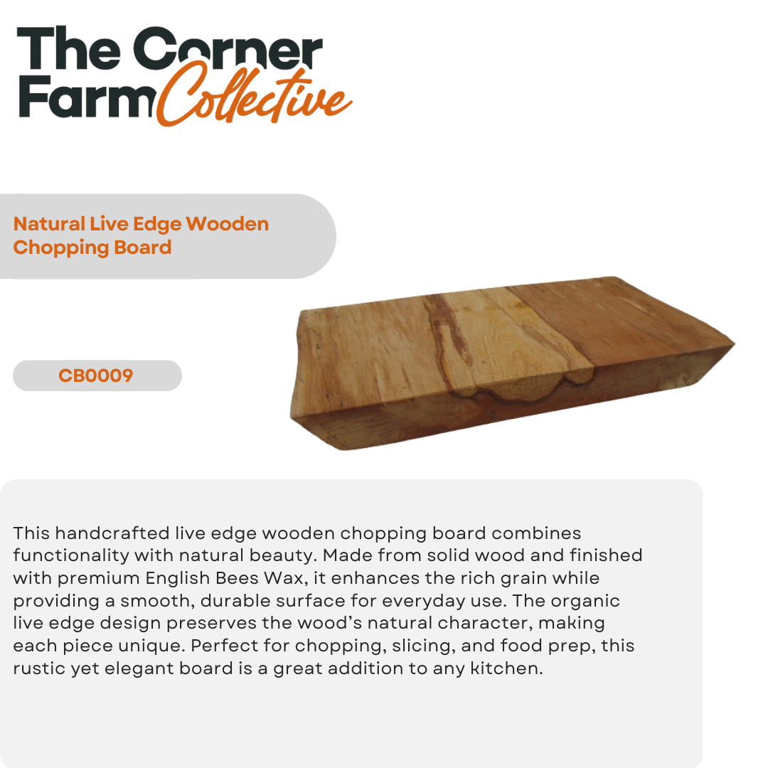 Natural Live Edge Wooden Chopping Board