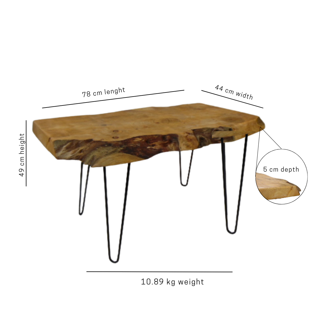 Live Edge Contemporary English Beech Coffee table