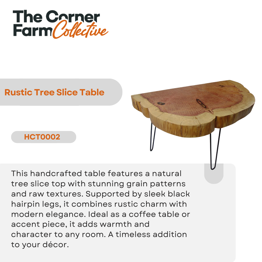 Rustic Tree Slice Table