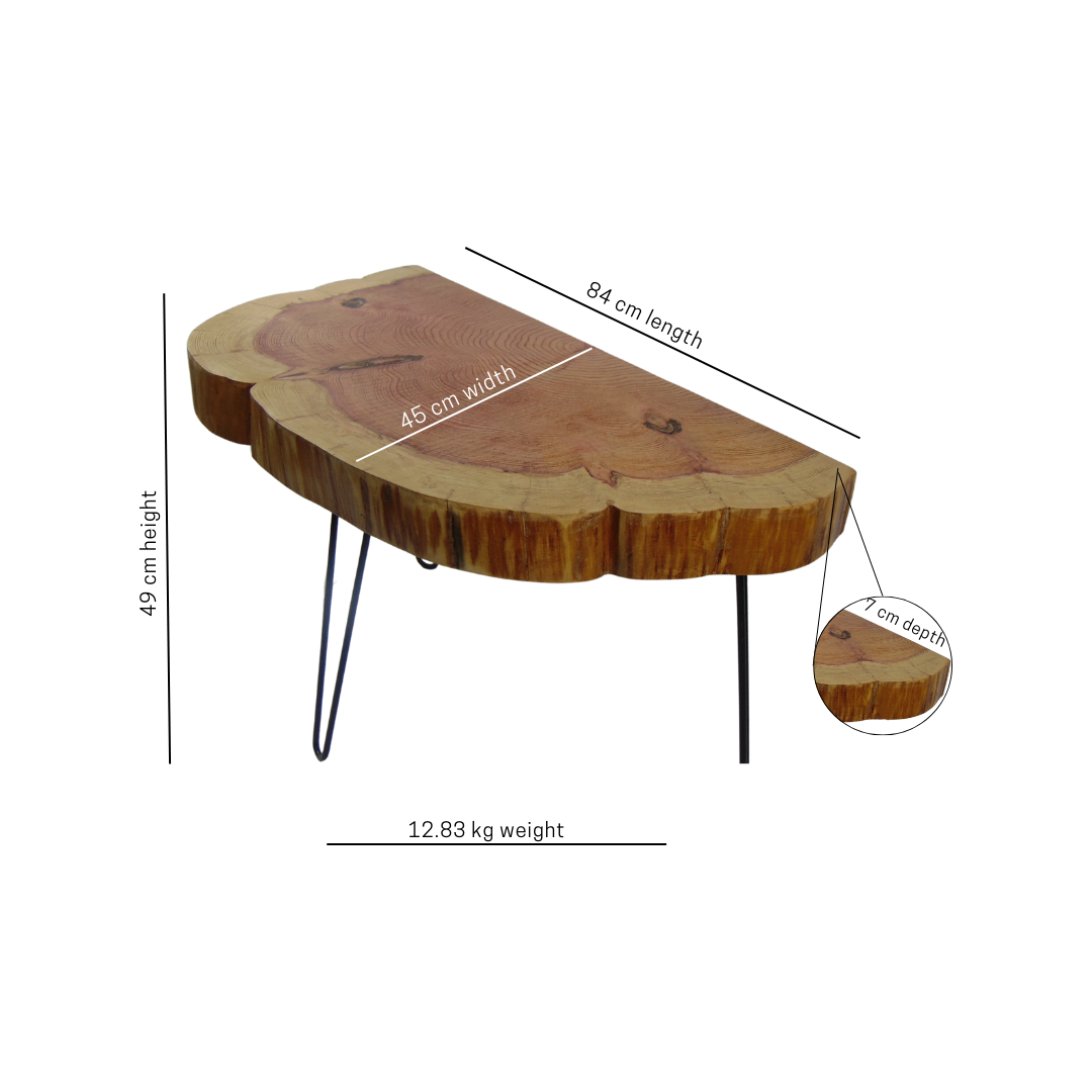 Rustic Tree Slice Table