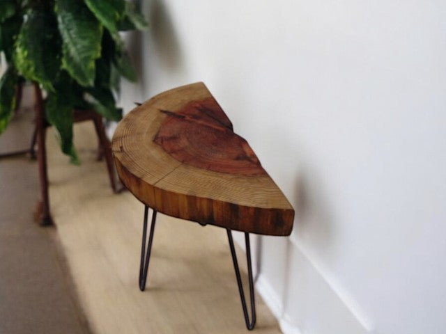 Half Moon English Redwood Consort Table