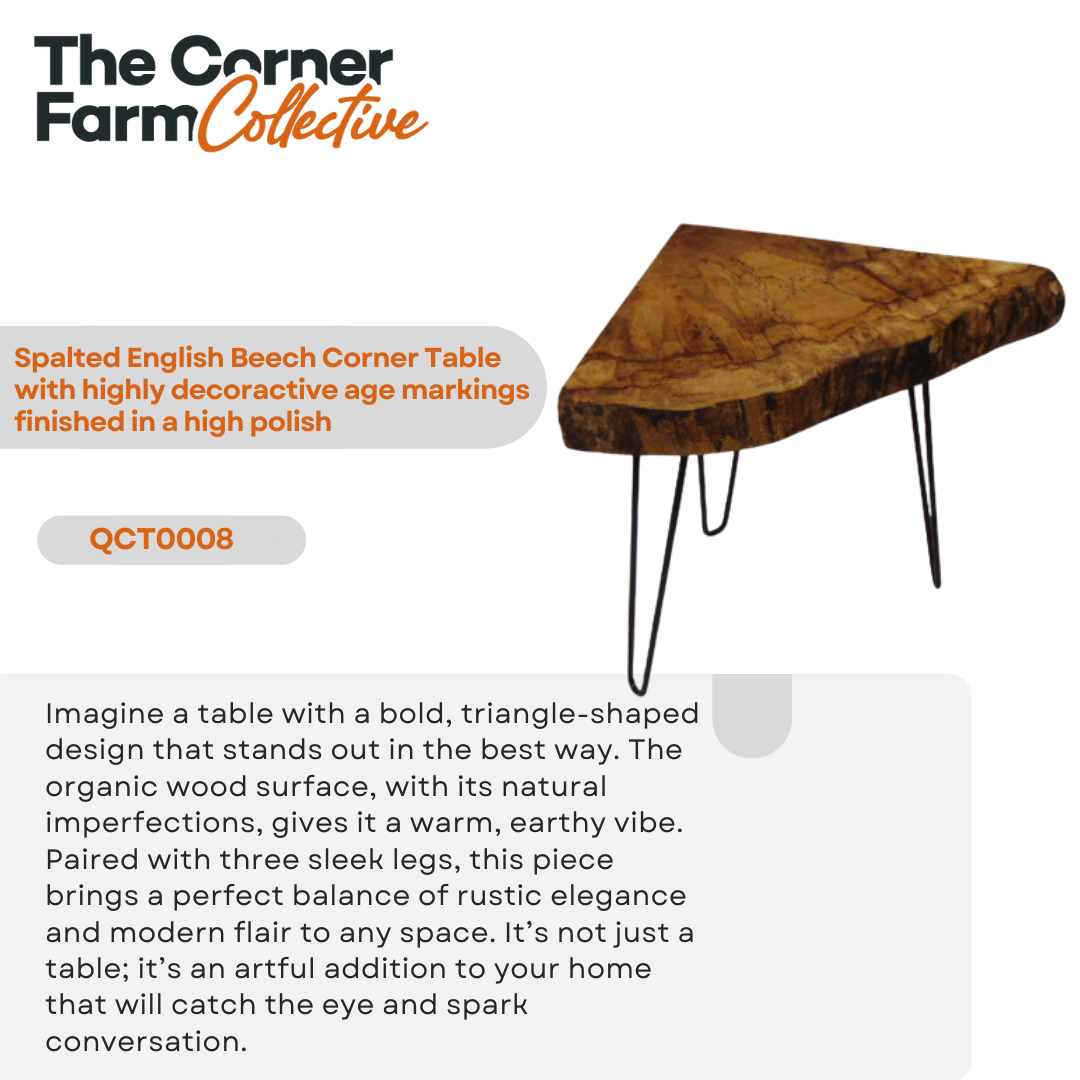 Spalted English Beech Corner Table