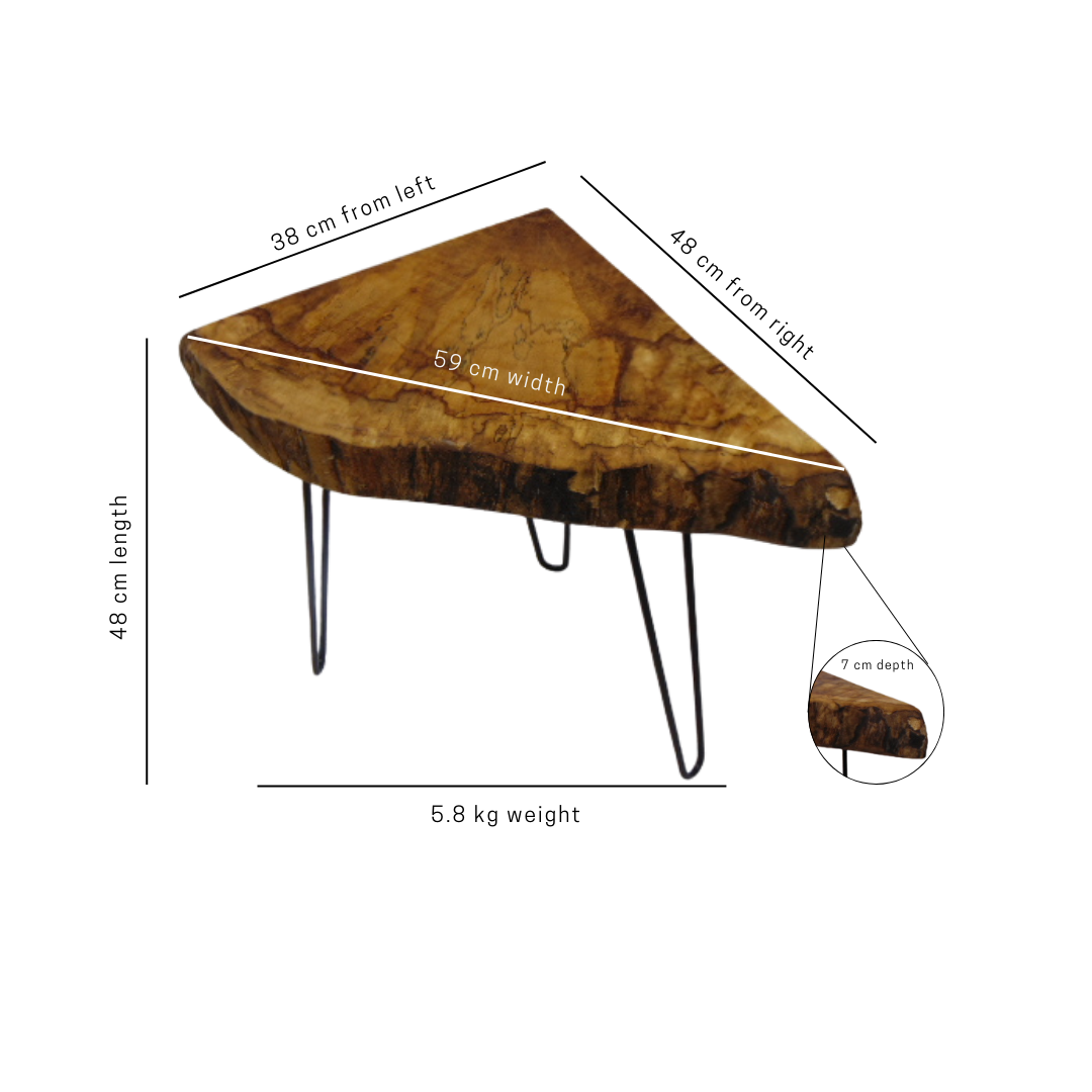 Spalted English Beech Corner Table
