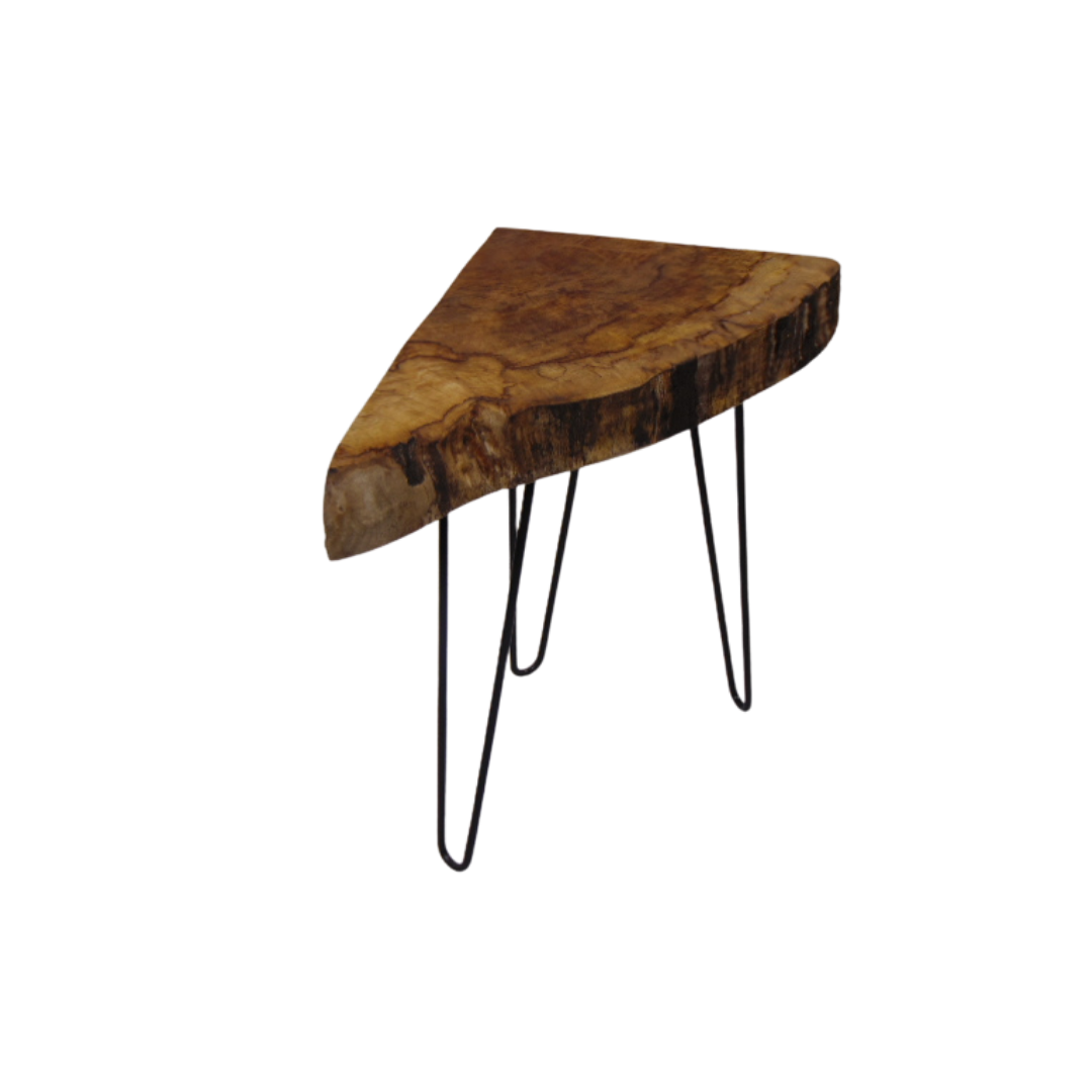 Quarter Moon English Spalted Beech Corner Table
