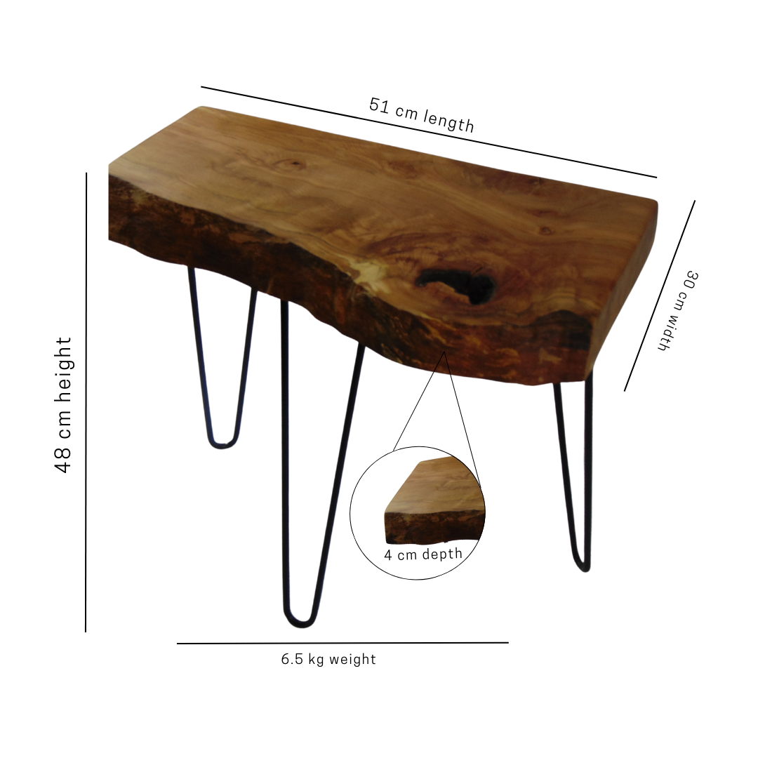 Handcrafted English Beech Table with Beeswax Finish