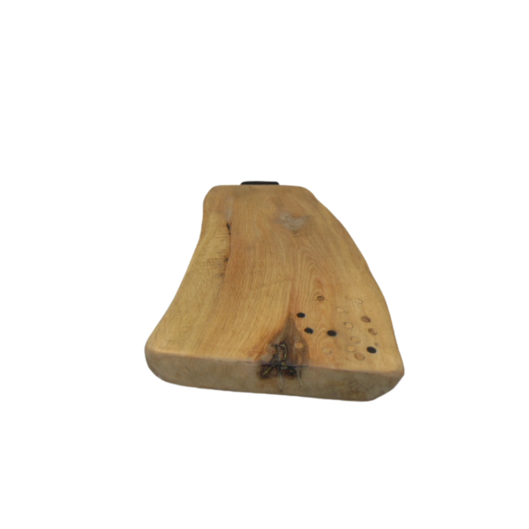 Historic Warboys Chopping Board with inset wooden decor and ancient Ships Hook from the River Thames