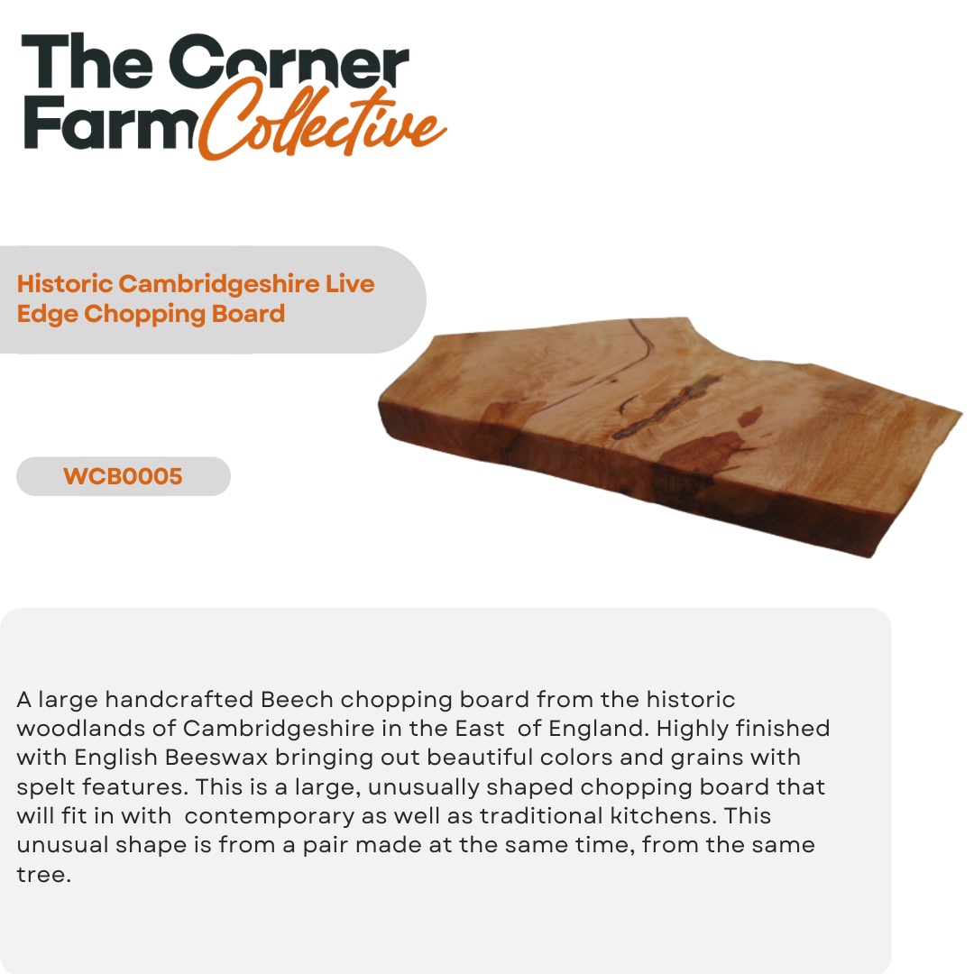 Historic Cambridgeshire Live Edge Chopping Board