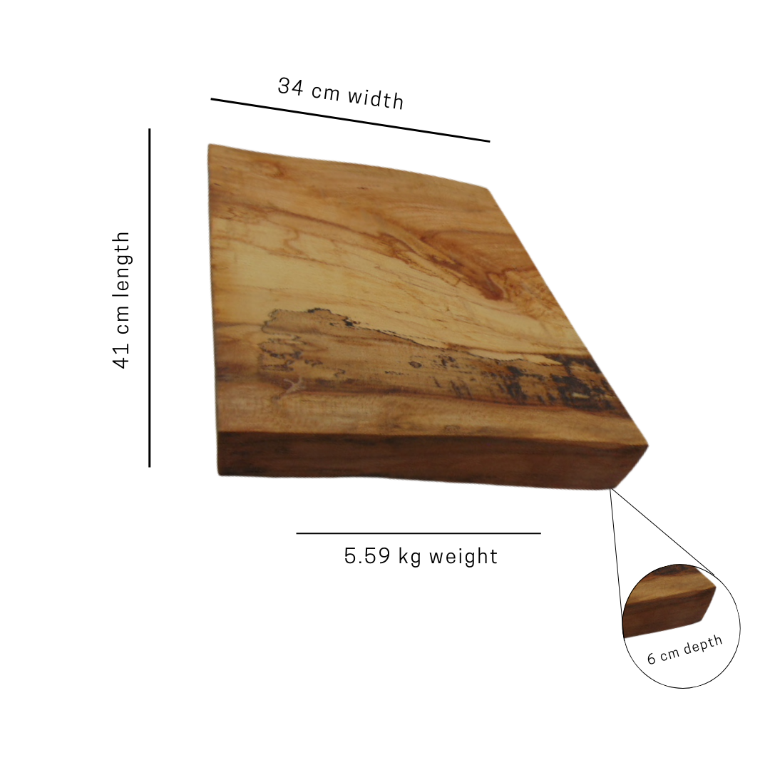 Historic Cambridge Spalted Beech Chopping Board