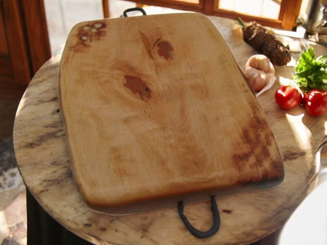 Historic Warboys Chopping Board with shotgun cartridge décor and ancient Ships Staples from the River Thames