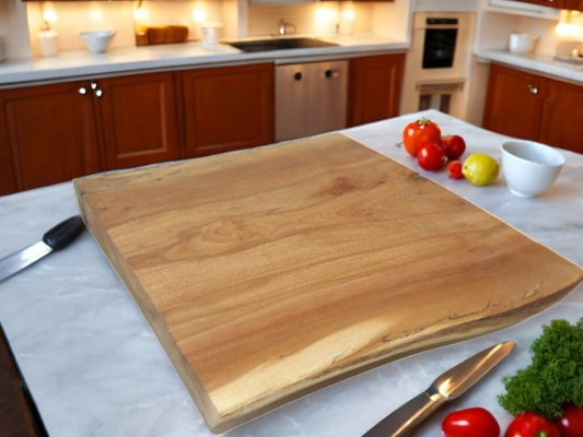 Rustic Live Edge Wooden Chopping Board