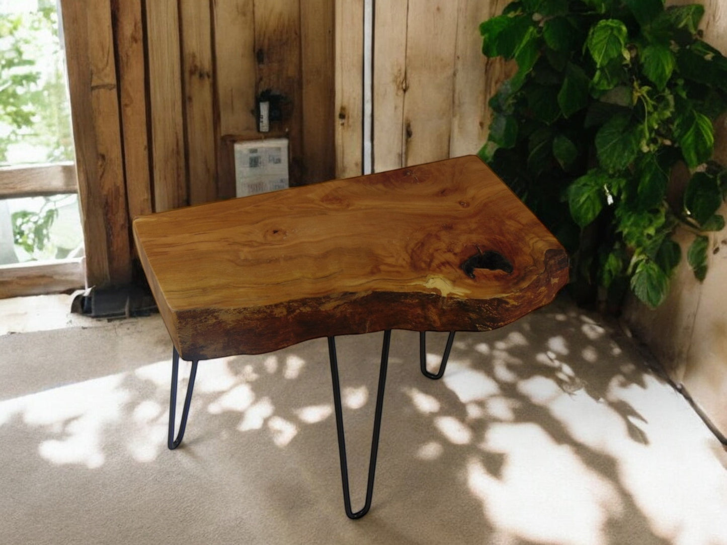Handcrafted English Beech Table with Beeswax Finish